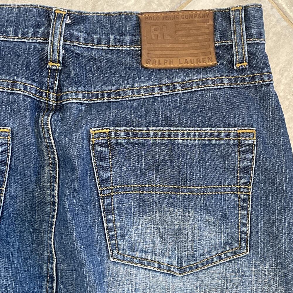 Polo Jeans Co. Ralph Lauren Denim Skirt‎ Women's Size 6 Blue Knee Length Vtg 90s - Picture 3 of 4